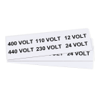 GRAFOPLAST - Targhetta in PVC adesiva Bianco 80x25mm - 108 pezzi. Si applica ovunque, interno ed esterno quadro grazie all'adesivo posto sul retro