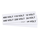 GRAFOPLAST - Targhetta in PVC adesiva Bianco 80x25mm - 108 pezzi