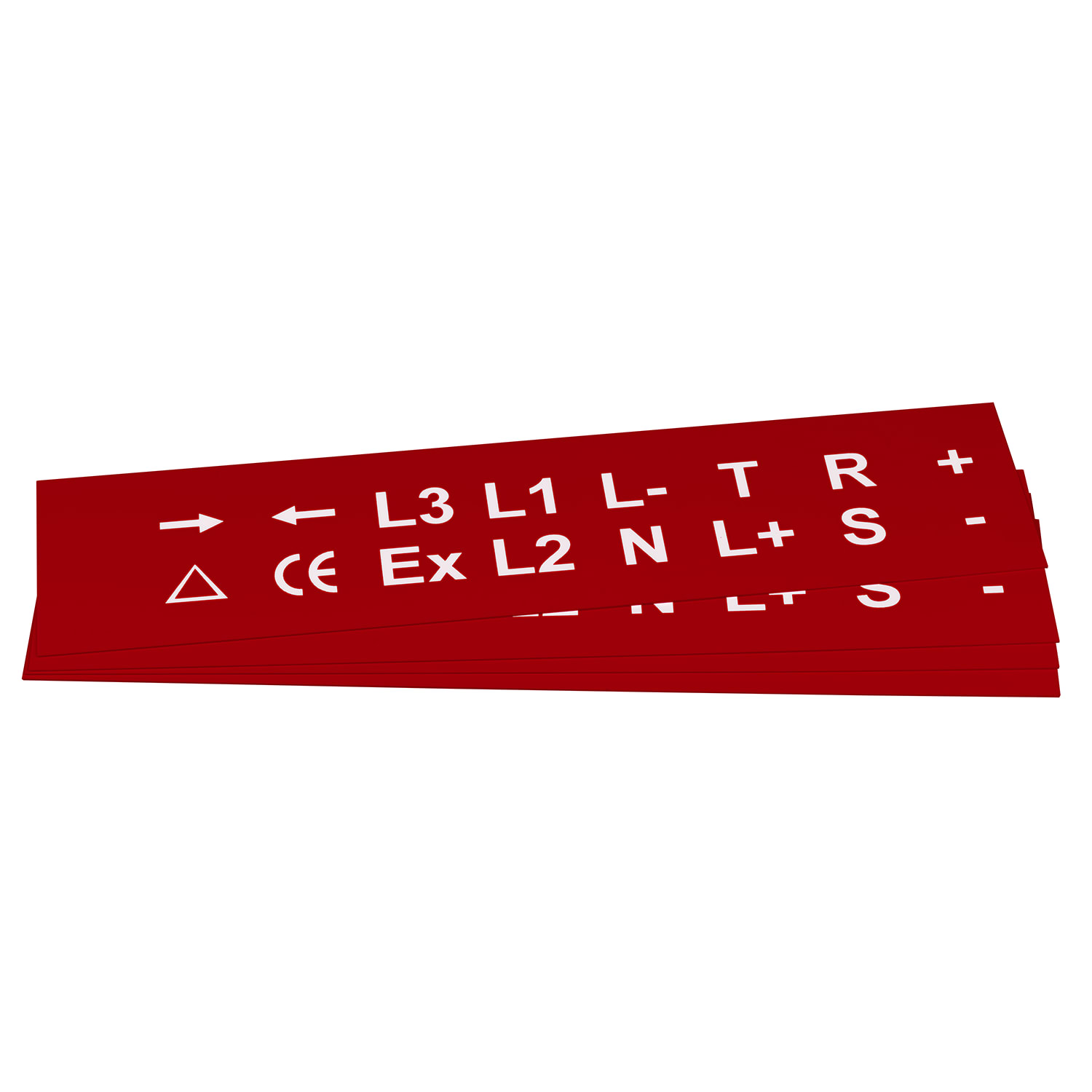 GRAFOPLAST - Targhetta in PVC adesiva Rosso 27x27mm - 288 pezzi.  Si applica ovunque, interno ed esterno quadro grazie all'adesivo posto sul retro