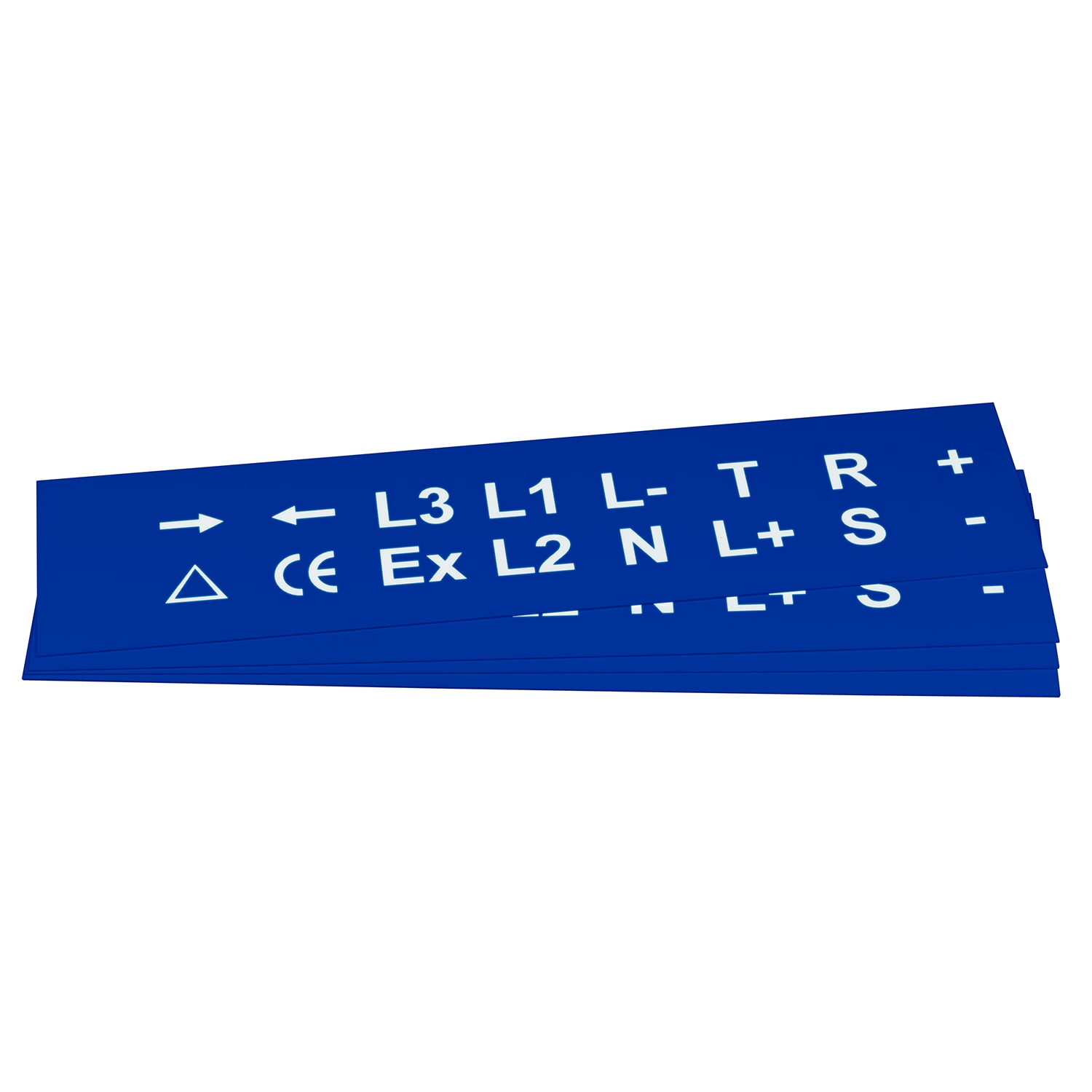 GRAFOPLAST - Targhetta in PVC adesiva Blu 27x27mm - 288 pezzi.  Si applica ovunque, interno ed esterno quadro grazie all'adesivo posto sul retro