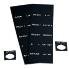 GRAFOPLAST - Targhetta Pulsanti in PVC adesiva Nero 40x30 mm - confezione da 440 pezzi. Studiata per i diversi modelli di pulsantiere; adesive o ad incastro sul pulsante