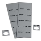GRAFOPLAST - Targhetta Pulsanti in PVC adesiva Metal 40x30 mm - confezione da 440 pezzi. Studiata per i diversi modelli di pulsantiere; adesive o ad incastro sul pulsante