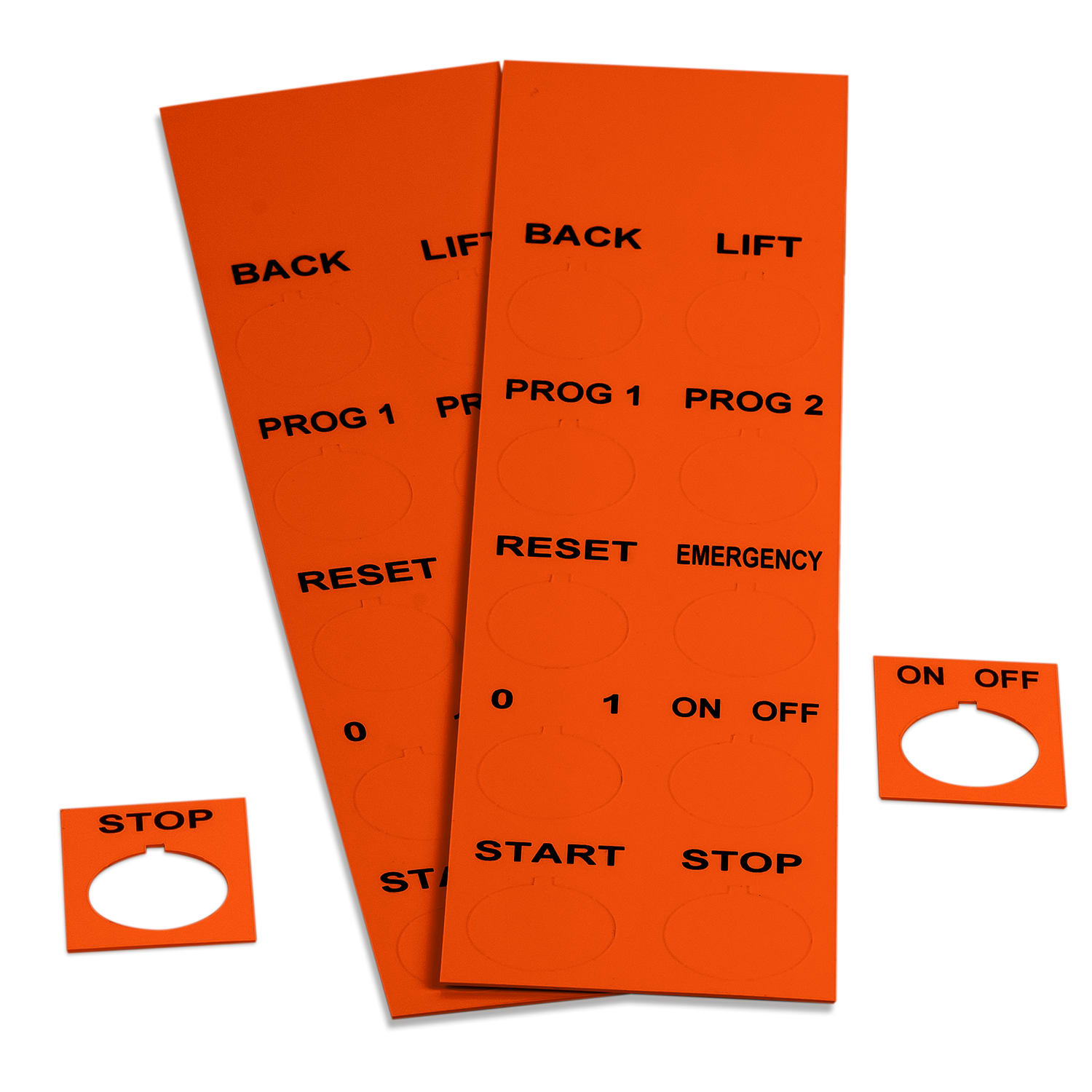 GRAFOPLAST - Targhetta Pulsanti in PVC adesiva Arancione 40x30 mm - confezione da 440 pezzi