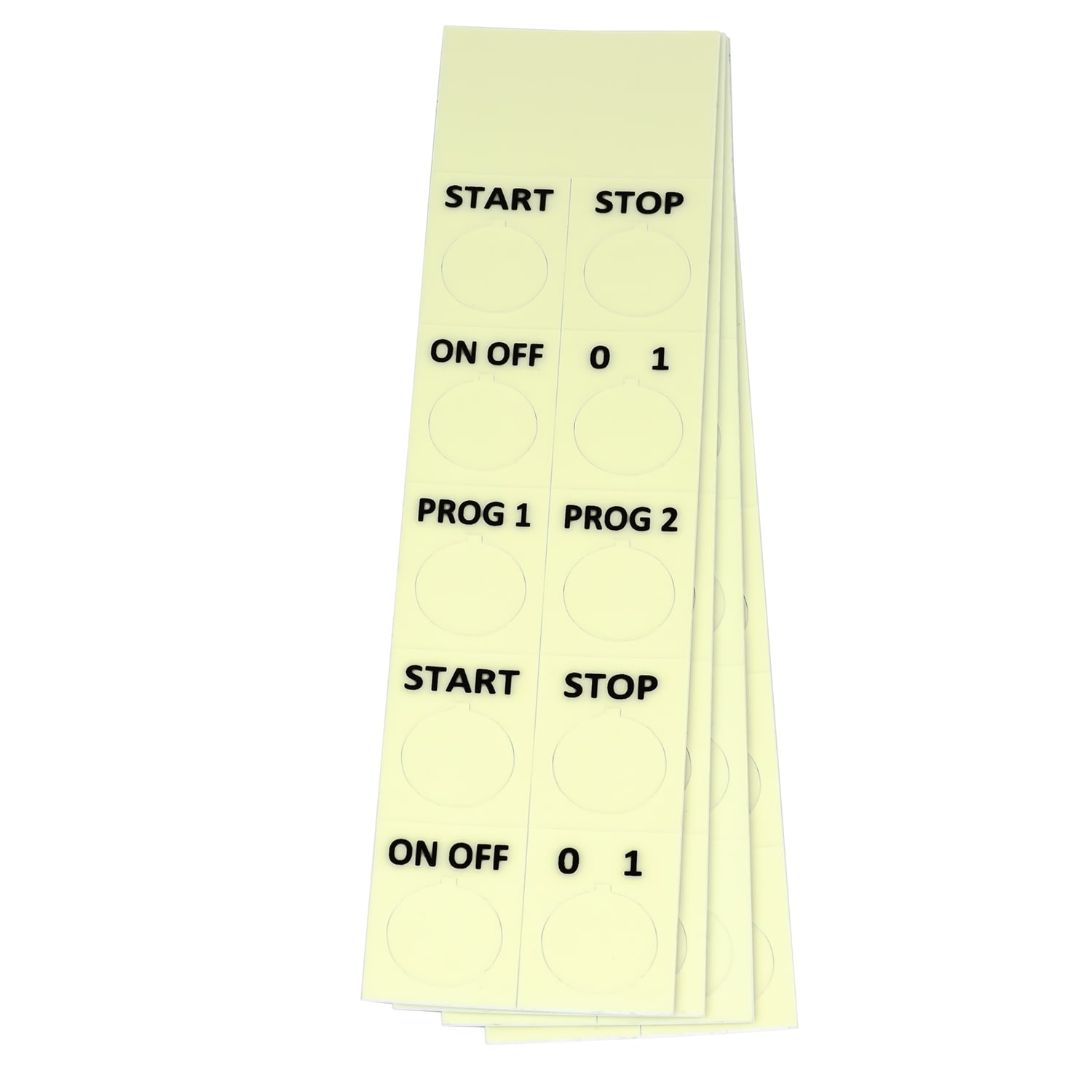 GRAFOPLAST - Targhetta Pulsanti in PVC adesiva Fluorescente 40x30 mm - confezione da 440 pezzi. Studiata per i diversi modelli di pulsantiere; adesive o ad incastro sul pulsante