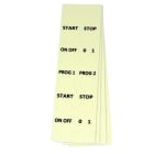 GRAFOPLAST - Targhetta Pulsanti in PVC adesiva Fluorescente 40x30 mm - confezione da 440 pezzi. Studiata per i diversi modelli di pulsantiere; adesive o ad incastro sul pulsante