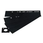 GRAFOPLAST - Targhetta Pulsanti in PVC adesiva Nero 50x50 mm - 176 pezzi. Studiata per i diversi modelli di pulsantiere; adesive o ad incastro sul pulsante