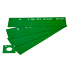 GRAFOPLAST - Targhetta Pulsanti in PVC adesiva Verde 50x50 mm - 176 pezzi. Studiata per i diversi modelli di pulsantiere; adesive o ad incastro sul pulsante