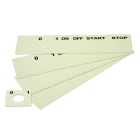 GRAFOPLAST - Targhetta Pulsanti in PVC adesiva Fluorescente 50x50 mm - 176 pezzi. Studiata per i diversi modelli di pulsantiere; adesive o ad incastro sul pulsante