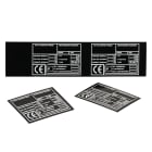 GRAFOPLAST - Targa Quadro in PVC adesiva Nero 100x60 mm - 22 pezzi.  La targa si applica direttamente ed in sicurezza tramite il suo biadesivo che ha un'elevata adesione, permettendo di identificare con estrema semplicitè e rapiditè i quadri di distribuzione.