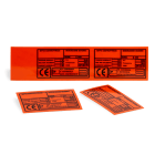 GRAFOPLAST - Targa Quadro in PVC adesiva Arancione 100x60 mm - 22 pezzi