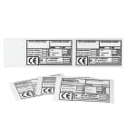 GRAFOPLAST - Targa Quadro in PVC adesiva Bianco 100x60 mm - 22 pezzi. La targa si applica direttamente ed in sicurezza tramite il suo biadesivo che ha un'elevata adesione, permettendo di identificare con estrema semplicitè e rapiditè i quadri di distribuzione.