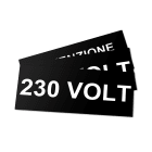 GRAFOPLAST - Targa Quadro in PVC adesiva Nero 145x60 mm - 15 pezzi. La targa si applica direttamente ed in sicurezza tramite il suo biadesivo che ha un'elevata adesione, permettendo di identificare con estrema semplicitè e rapiditè i quadri di distribuzione.