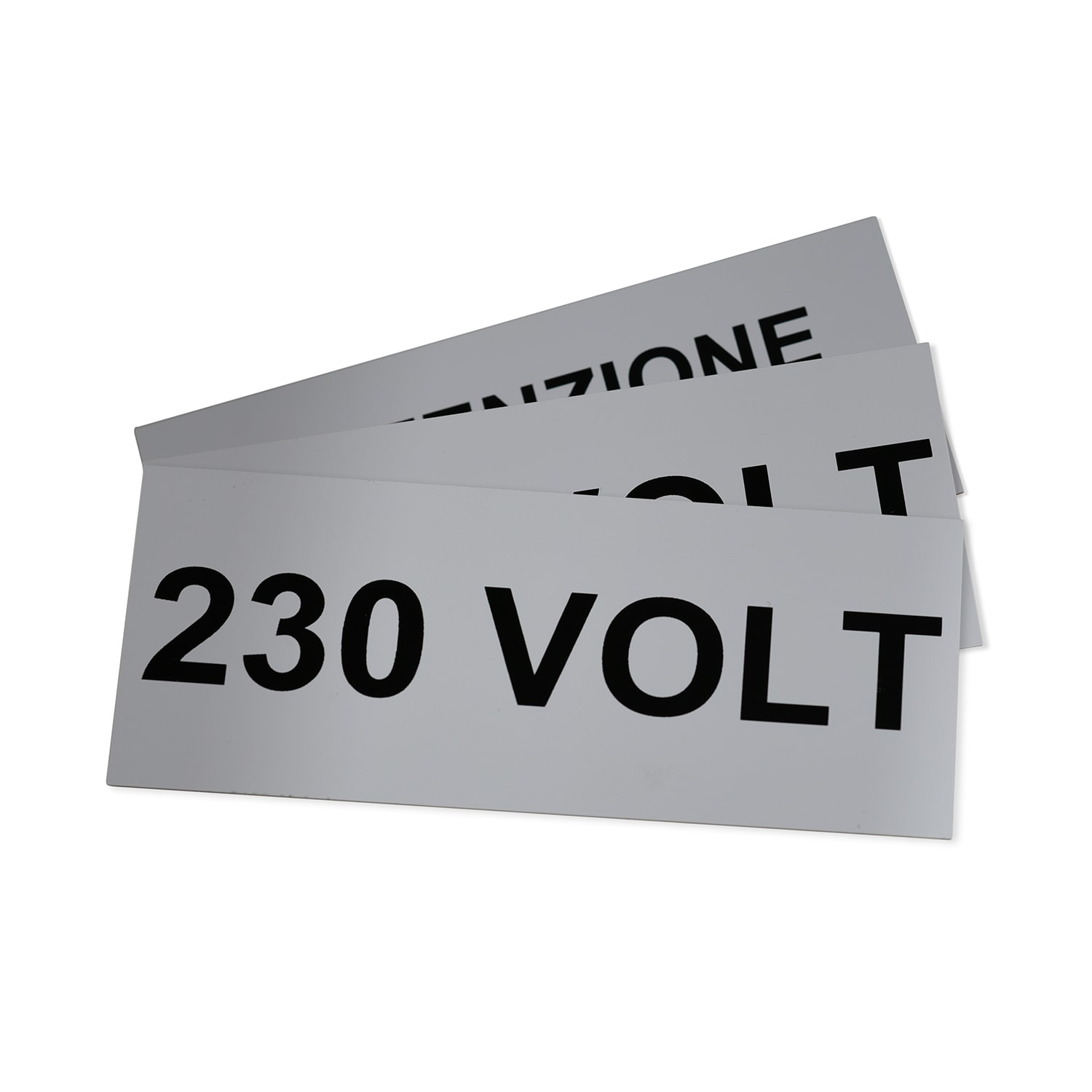 GRAFOPLAST - Targa Quadro in PVC adesiva Metal 145x60 mm - 15 pezzi. La targa si applica direttamente ed in sicurezza tramite il suo biadesivo che ha un'elevata adesione, permettendo di identificare con estrema semplicitè e rapiditè i quadri di distribuzione.