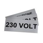 GRAFOPLAST - Targa Quadro in PVC adesiva Metal 145x60 mm - 15 pezzi. La targa si applica direttamente ed in sicurezza tramite il suo biadesivo che ha un'elevata adesione, permettendo di identificare con estrema semplicitè e rapiditè i quadri di distribuzione.