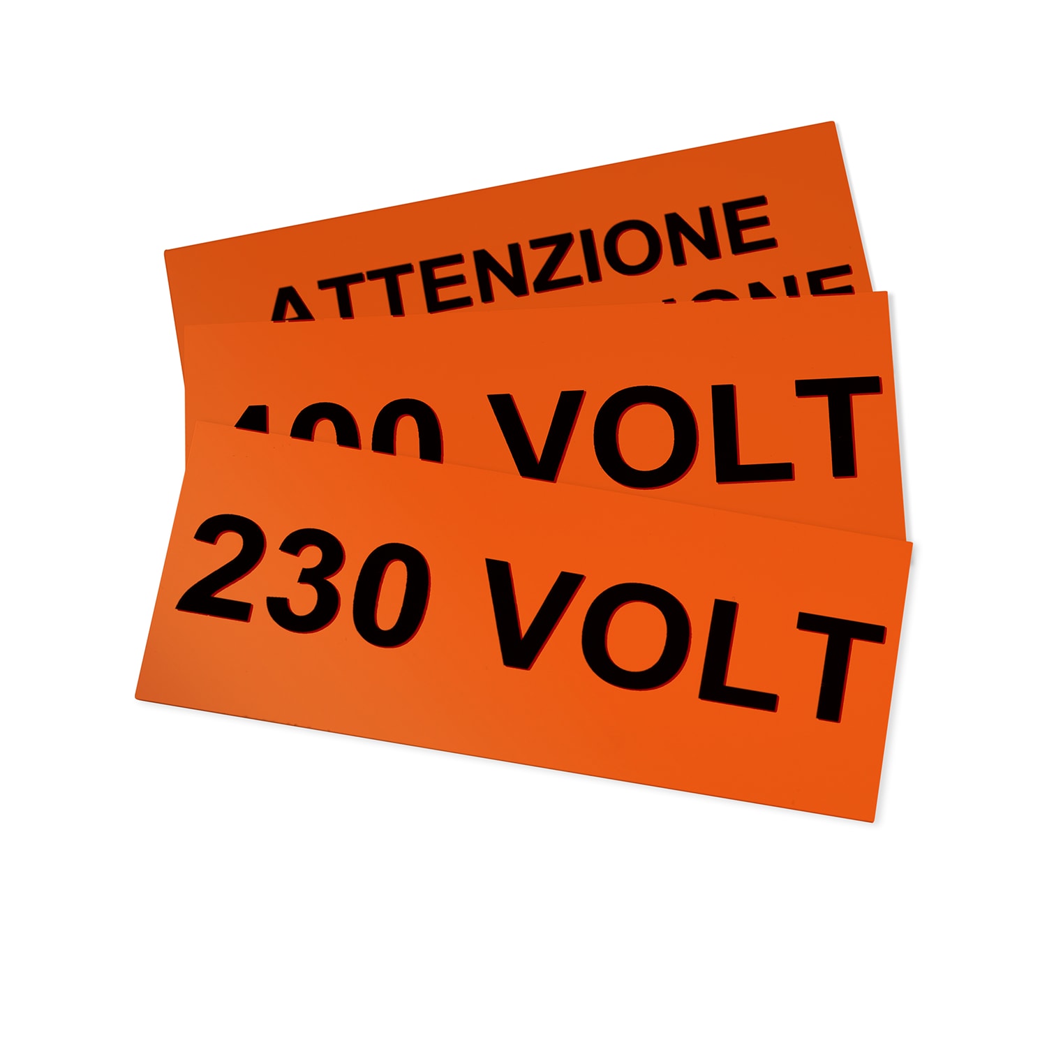 GRAFOPLAST - Targa Quadro in PVC adesiva Arancione 145x60 mm - 15 pezzi