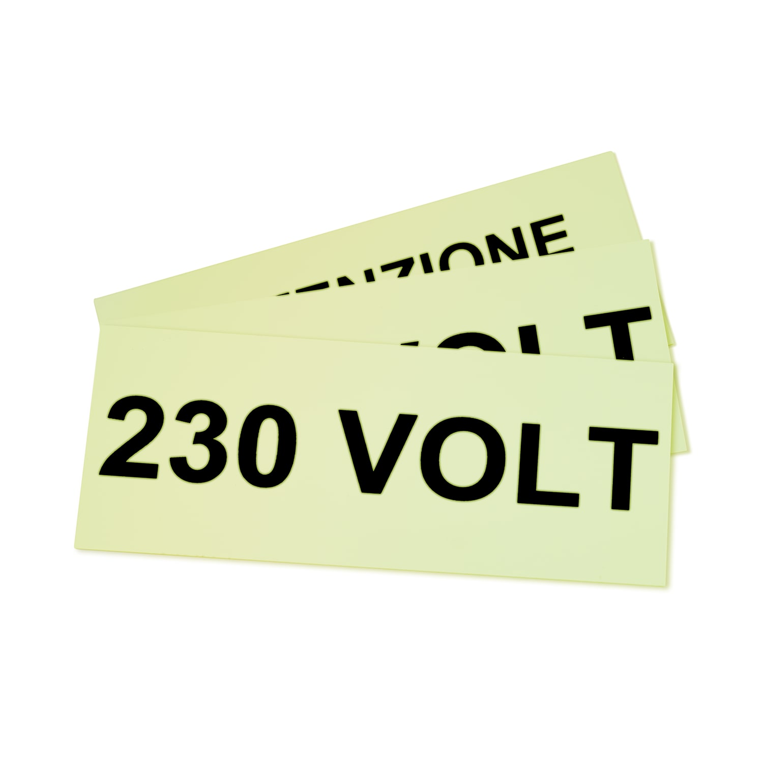 GRAFOPLAST - Targa Quadro in PVC adesiva Fluorescente 145x60 mm - 15 pezzi