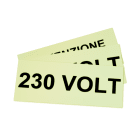 GRAFOPLAST - Targa Quadro in PVC adesiva Fluorescente 145x60 mm - 15 pezzi