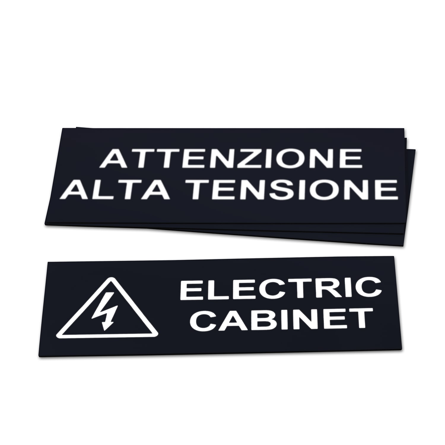 GRAFOPLAST - Targa Quadro in PVC adesiva Nero 150x60 mm - 15 pezzi. La targa si applica direttamente ed in sicurezza tramite il suo biadesivo che ha un'elevata adesione, permettendo di identificare con estrema semplicitè e rapiditè i quadri di distribuzione.