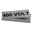 GRAFOPLAST - Targa Quadro in PVC adesiva Metal 150x60 mm - 15 pezzi