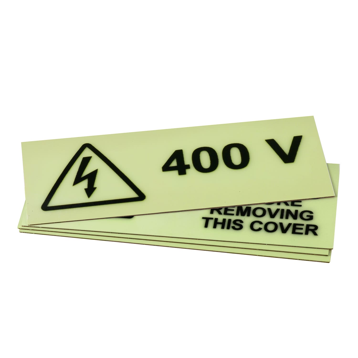 GRAFOPLAST - Targa Quadro in PVC adesiva Fluorescente 150x60 mm - 15 pezzi