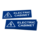 GRAFOPLAST - Targa Quadro in PVC adesiva Blu 150x60 mm - 15 pezzi.  La targa si applica direttamente ed in sicurezza tramite il suo biadesivo che ha un'elevata adesione, permettendo di identificare con estrema semplicitè e rapiditè i quadri di distribuzione.