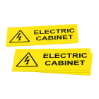 GRAFOPLAST - Targa Quadro in PVC adesivo Giallo 150x60 mm confezione da 15 pezzi