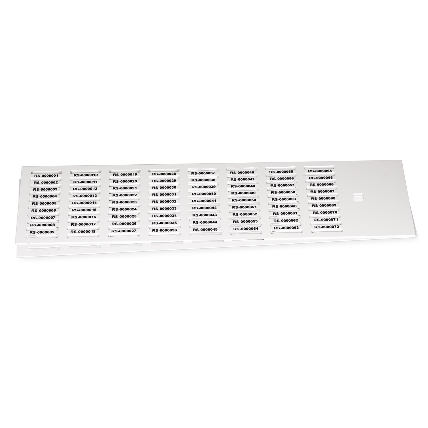 GRAFOPLAST - Tessera Cavi FLAT in PVC Bianco18x4 mm - confezione da 2880 pezzi. Usata con l'apposito tubetto serie 500. la sagomatura è stata progettata per rendere estremamente facile l'inserimento nel tubetto