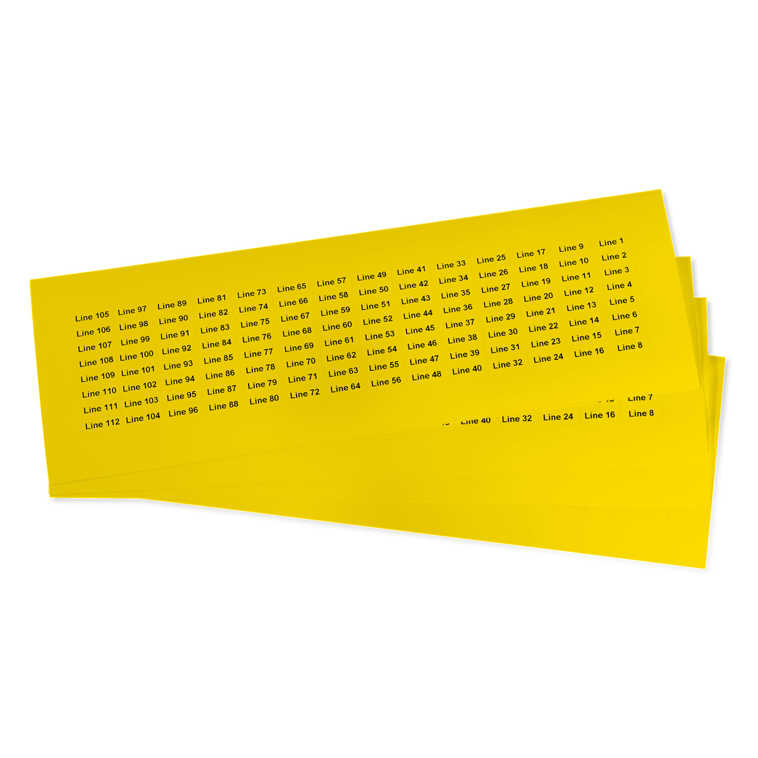 GRAFOPLAST - Etichetta adesiva in vinile Giallo 15x6 mm confezione da 2240 pezzi. Appositamente studiata per la siglatura delle apparecchiature all'interno del quadro elettrico, buona aderenzaalle superfici curve.