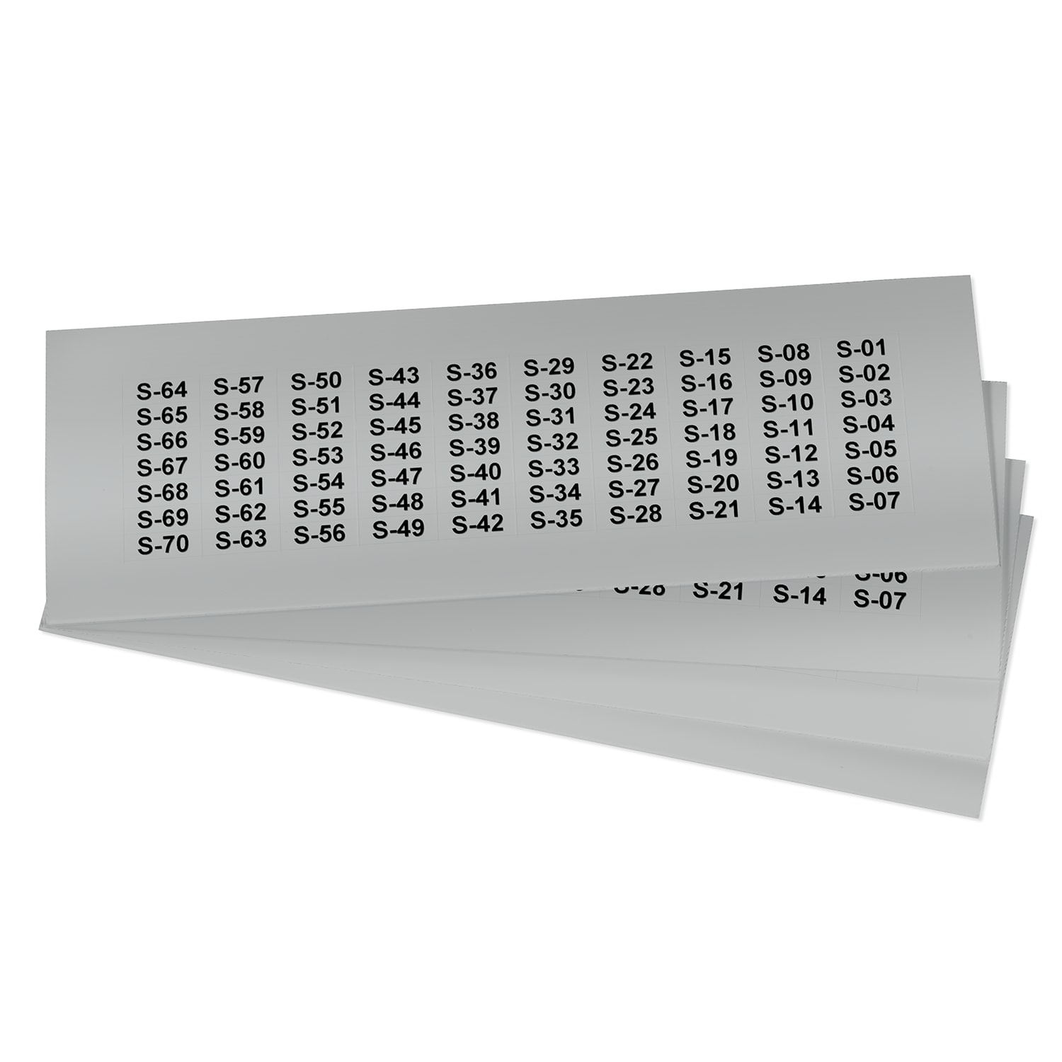 GRAFOPLAST - Etichetta Adesiva in vinile Metal 20x7 mm - 1400 pezzi. Appositamente studiata per la siglatura delle apparecchiature all'interno del quadro elettrico, buona aderenza alle superfici curve.