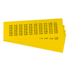 GRAFOPLAST - Etichetta adesiva in vinile Giallo 20x7 mm confezione da 1400 pezzi. Appositamente studiata per la siglatura delle apparecchiature all'interno del quadro elettrico, buona aderenzaalle superfici curve. EVOFX0720Y