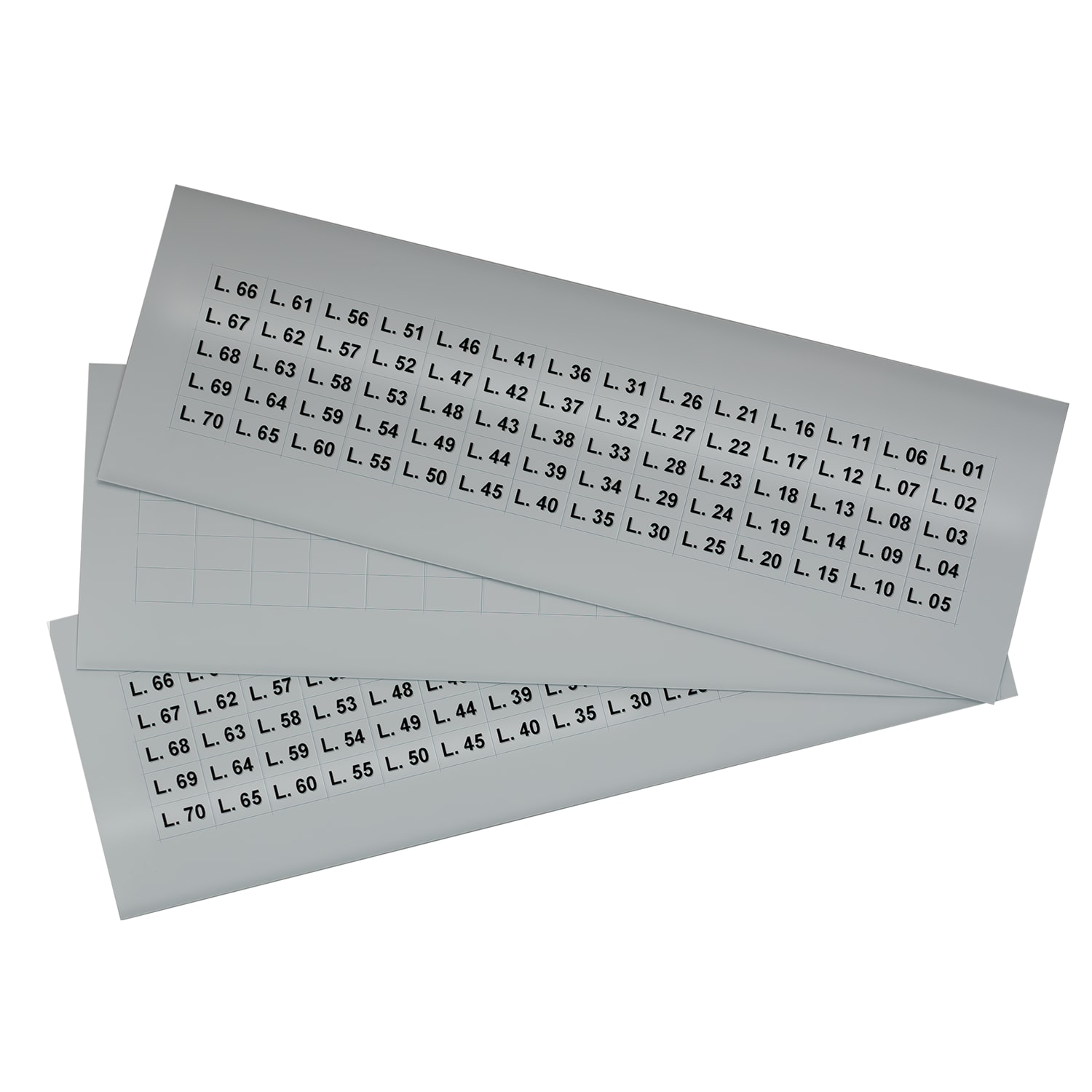 GRAFOPLAST - Etichetta Adesiva in vinile Metal 15x9 mm - 1400 pezzi.  Appositamente studiata per la siglatura delle apparecchiature all'interno del quadro elettrico, buona aderenza alle superfici curve.
