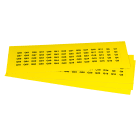 GRAFOPLAST - Etichetta adesiva in vinile Giallo 15x9 mm confezione da 1400 pezzi. Appositamente studiata per la siglatura delle apparecchiature all'interno del quadro elettrico, buona aderenzaalle superfici curve.
