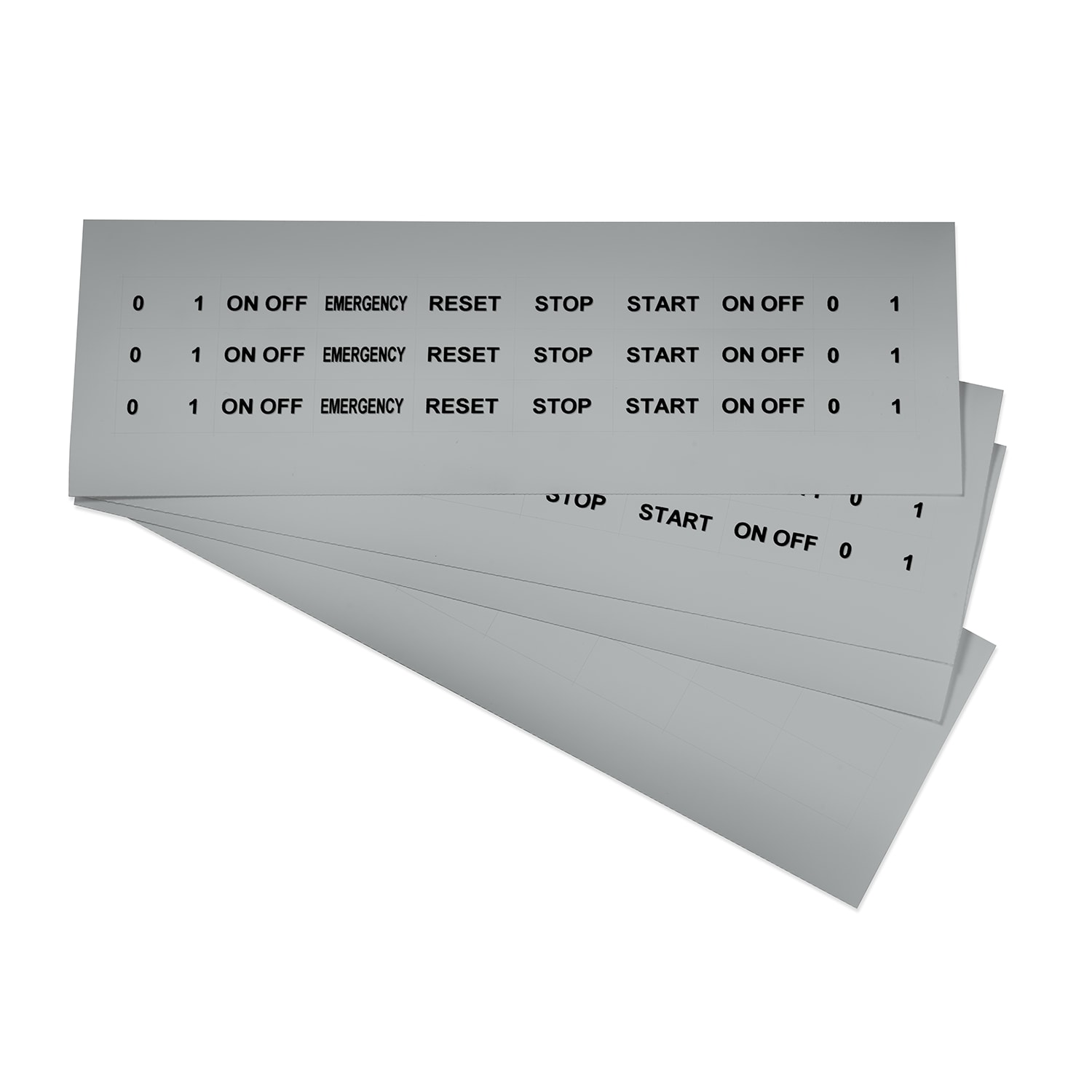 GRAFOPLAST - Etichetta Adesiva in vinile Metal 27x15 mm - confezione da 480 pezzi.  Appositamente studiata per la siglatura delle apparecchiature all'interno del quadro elettrico, buona aderenzaalle superfici curve.