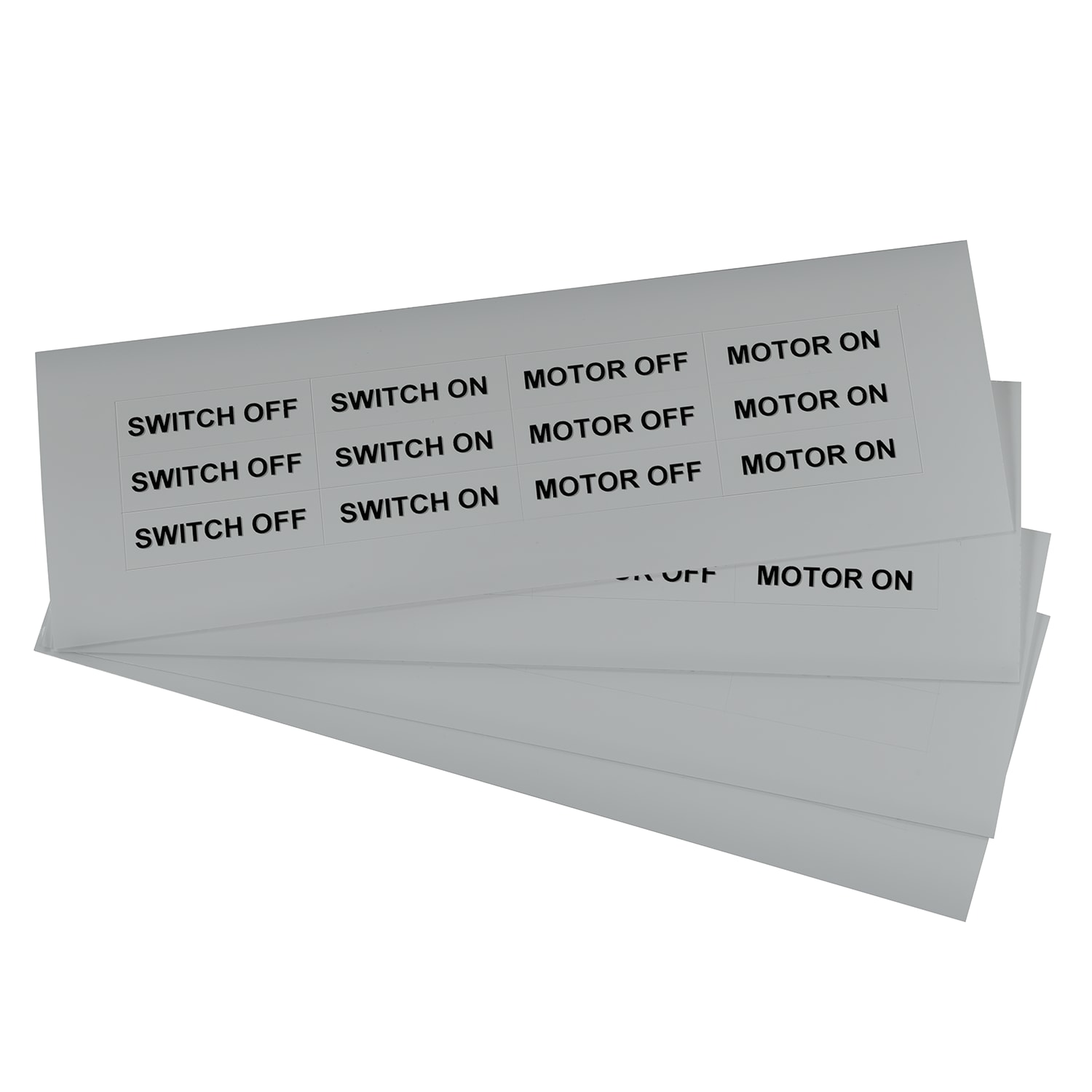 GRAFOPLAST - Etichetta Adesiva in vinile Metal 50x15 mm - confezione da 240 pezzi. Appositamente studiata per la siglatura delle apparecchiature all'interno del quadro elettrico, buona aderenzaalle superfici curve.