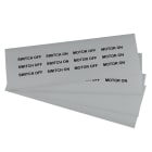 GRAFOPLAST - Etichetta Adesiva in vinile Metal 50x15 mm - confezione da 240 pezzi. Appositamente studiata per la siglatura delle apparecchiature all'interno del quadro elettrico, buona aderenzaalle superfici curve.