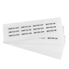 GRAFOPLAST - Etichetta Adesiva in vinile Bianco 50x15 mm - confezione da 240 pezzi. Appositamente studiata per la siglatura delle apparecchiature all'interno del quadro elettrico, buona aderenza alle superfici curve.