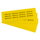 GRAFOPLAST - Etichetta Adesiva in vinile Giallo 50x15 mm - confezione da 240 pezzi. Appositamente studiata per la siglatura delle apparecchiature all'interno del quadro elettrico, buona aderenza alle superfici curve. EVOFX1550Y