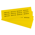 GRAFOPLAST - Etichetta Adesiva in vinile Giallo 50x15 mm - confezione da 240 pezzi. Appositamente studiata per la siglatura delle apparecchiature all'interno del quadro elettrico, buona aderenza alle superfici curve.