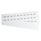 GRAFOPLAST - Etichetta Adesiva in vinile Bianco 22x22 mm - 400 pezzi. Appositamente studiata per la siglatura delle apparecchiature all'interno del quadro elettrico, buona aderenza alle superfici curve. EVOFX2222W