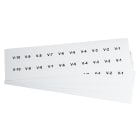 GRAFOPLAST - Etichetta Adesiva in vinile Bianco 22x22 mm - 400 pezzi. Appositamente studiata per la siglatura delle apparecchiature all'interno del quadro elettrico, buona aderenza alle superfici curve.