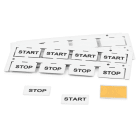 GRAFOPLAST - Targhetta Halogen Free Adesiva Bianco 27x15 mm 192 pezzi.  Targhette rigide prive di alogeni per la siglatura dell'esterno quadro