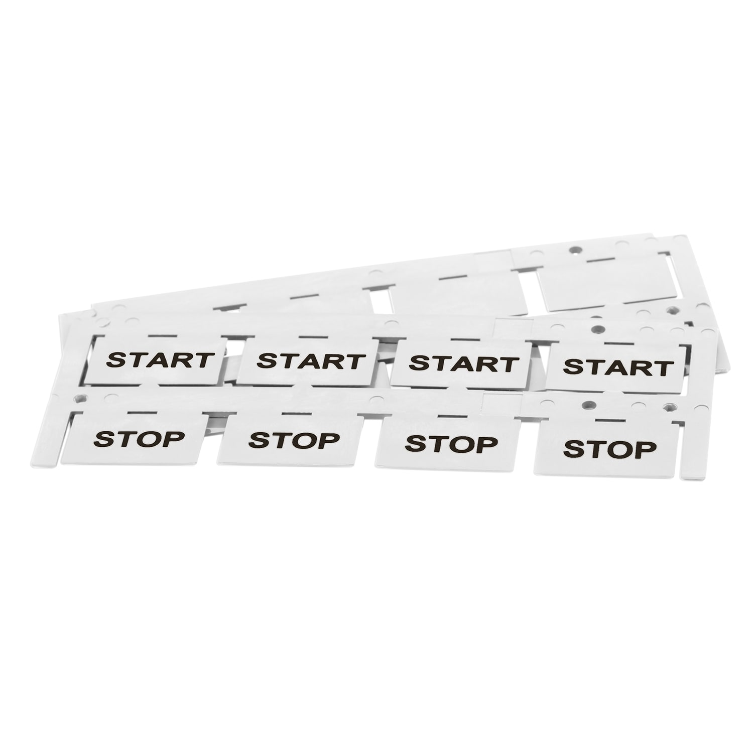 GRAFOPLAST - Targhetta Halogen Free Bianco 27x15 mm 192 pezzi.  Targhette rigide prive di alogeni per la siglatura dell'esterno quadro