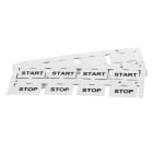 GRAFOPLAST - Targhetta Halogen Free Bianco 27x15 mm 192 pezzi. Targhette rigide prive di alogeni per la siglatura dell'esterno quadro