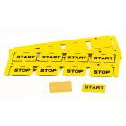 GRAFOPLAST - Targhetta Halogen Free Adesiva Giallo 27x15 mm 192 pezzi. Targhette rigide prive di alogeni per la siglatura dell'esterno quadro