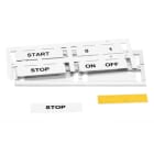 GRAFOPLAST - Targhetta Halogen Free Adesiva Bianco 50x15 mm 96 pezzi. Targhette rigide prive di alogeni per la siglatura dell'esterno quadro
