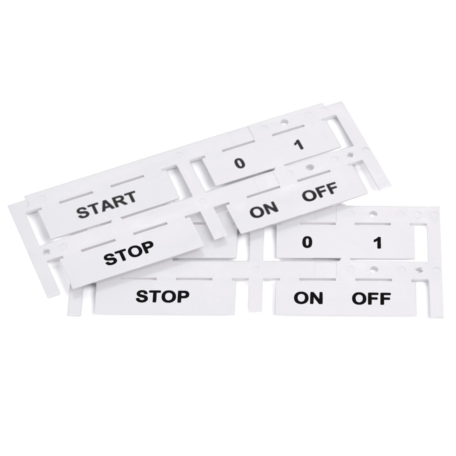 GRAFOPLAST - Targhetta Halogen Free Bianco 50x15 mm 96 pezzi. Targhette rigide prive di alogeni per la siglatura dell'esterno quadro