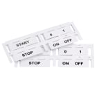 GRAFOPLAST - Targhetta Halogen Free Bianco 50x15 mm 96 pezzi. Targhette rigide prive di alogeni per la siglatura dell'esterno quadro