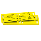 GRAFOPLAST - Targhetta Halogen Free Giallo 50x15 mm 96 pezzi.  Targhette rigide prive di alogeni per la siglatura dell'esterno quadro