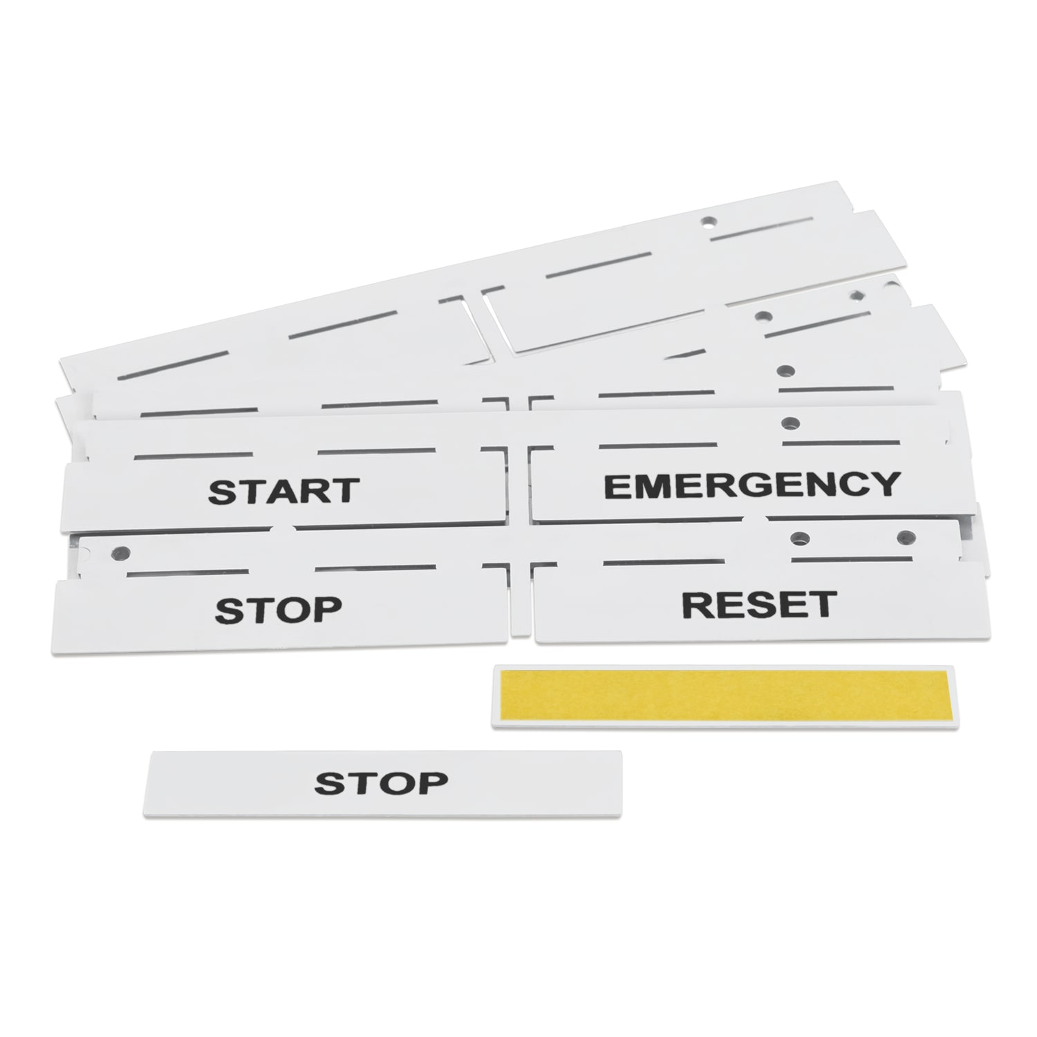 GRAFOPLAST - Targhetta Halogen Free Adesiva Bianco 67x15 mm 96 pezzi. Targhette rigide prive di alogeni per la siglatura dell'esterno quadro