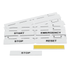 GRAFOPLAST - Targhetta Halogen Free Adesiva Bianco 67x15 mm 96 pezzi. Targhette rigide prive di alogeni per la siglatura dell'esterno quadro